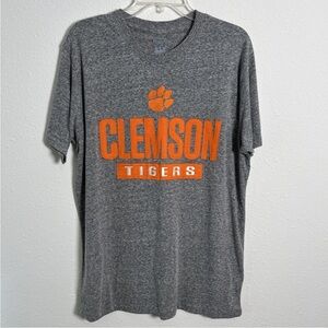 Clemson Tigers Champion Embroidered Gray Short Sleeve T-Shirt Men’s Size Large